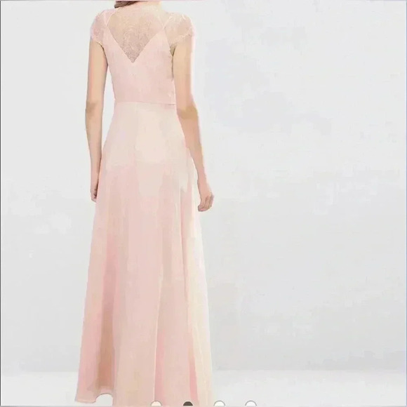 ASOS Kate Lace Maxi Dress - soft pink color size 4 like new - Picture 4 of 12